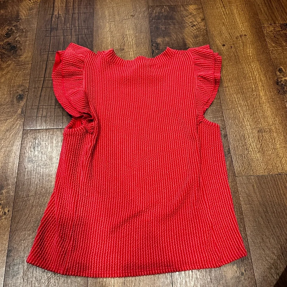 Moa Moa Scarlet Ribbed Blouse - Picture 2 of 3